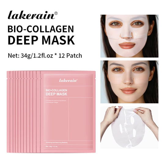 Bio Collagen Face Mask and Deep Hydrating Sheet for Overnight Skin Rejuvenation