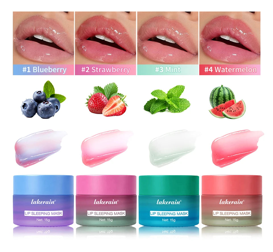 Lip Sleeping Mask and Hydrating Lip Balm for Dry Cracked Lips Overnight Repair