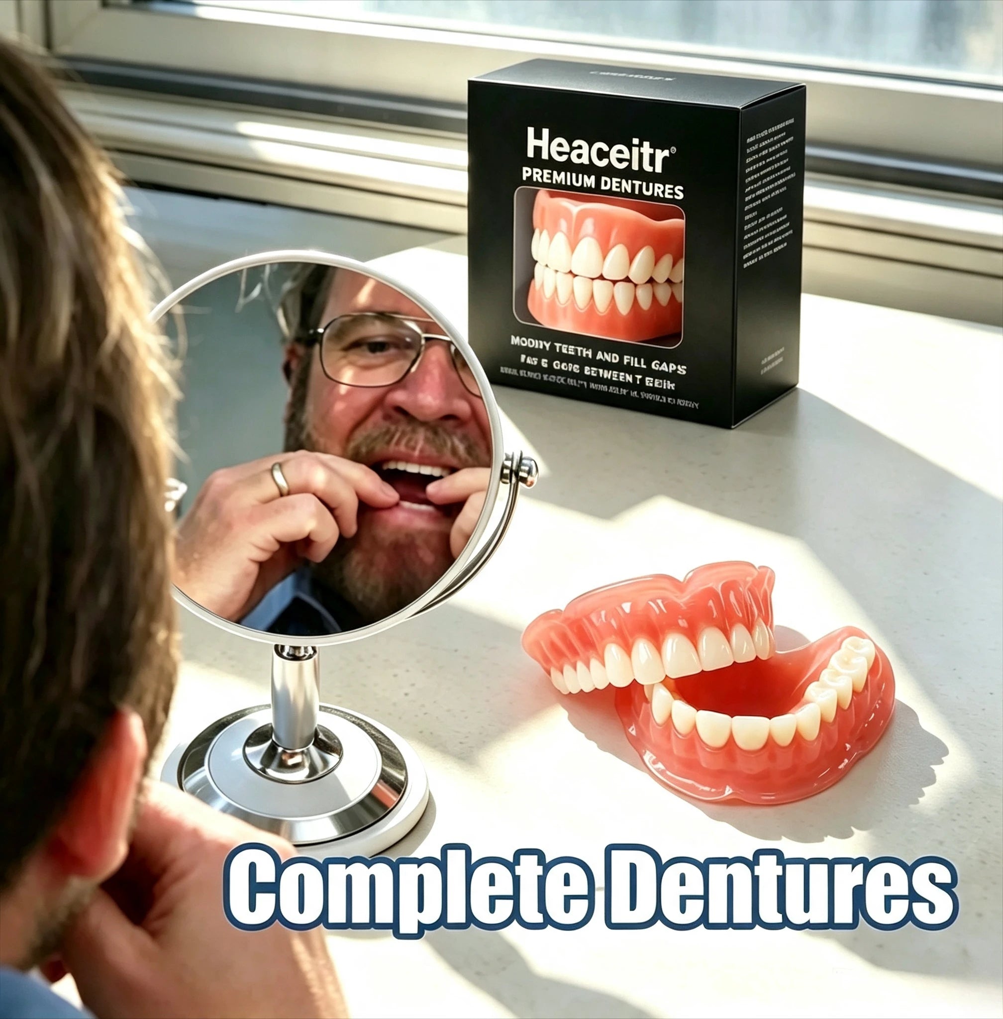 Slim Custom Fit Dentures and Flexible Cosmetic Teeth for Natural Smile Comfort - 3