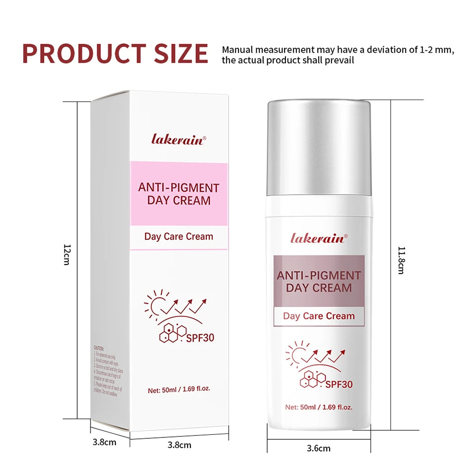 Anti Pigment Day Cream and Moisturizing Sun Protection for Daily Face Skincare