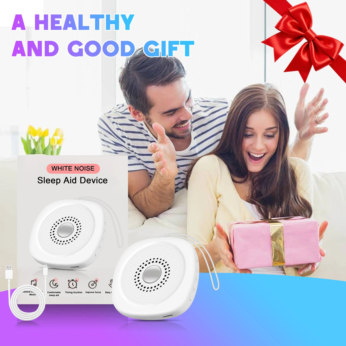 Portable Sleep Aid Device and White Noise Sound Machine for Babies and Adults