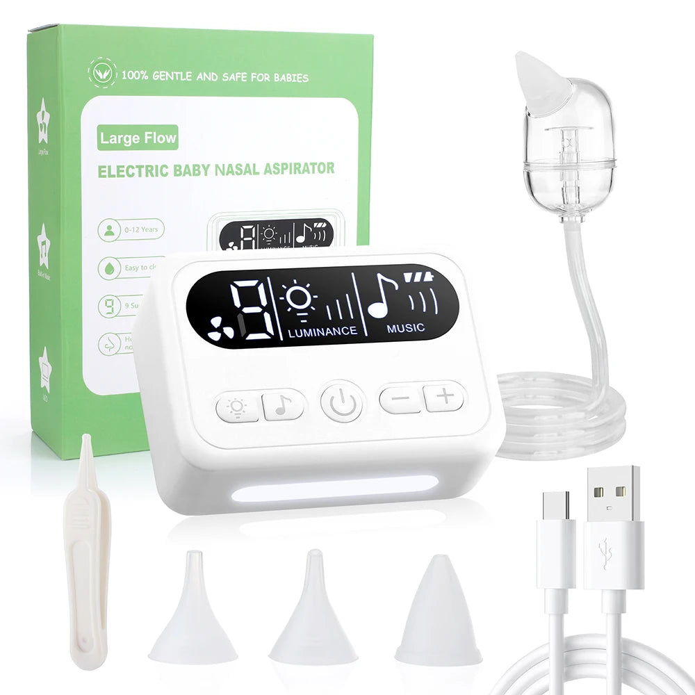 Electric Baby Nasal Aspirator and Nose Sucker for Congested Newborns - 1