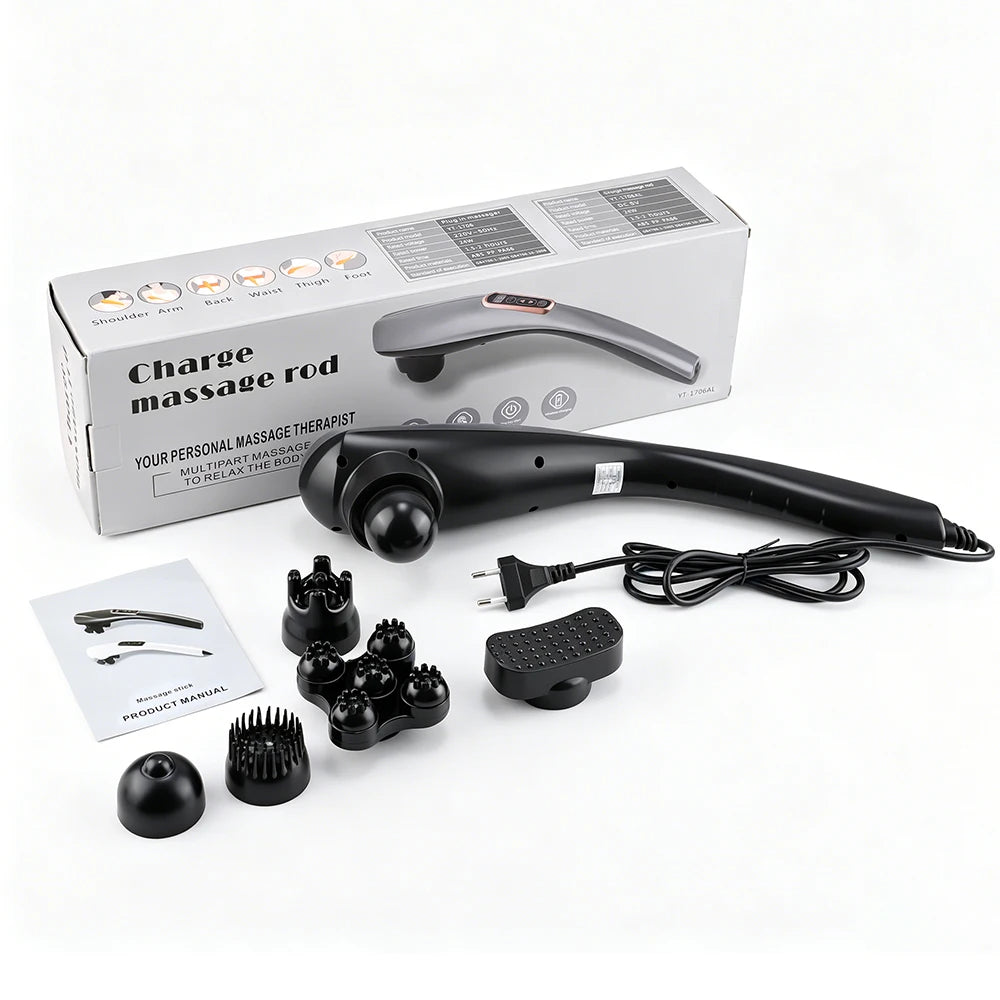 Handheld Percussion Massager and Deep Tissue Body Wand for Home and Office Relief