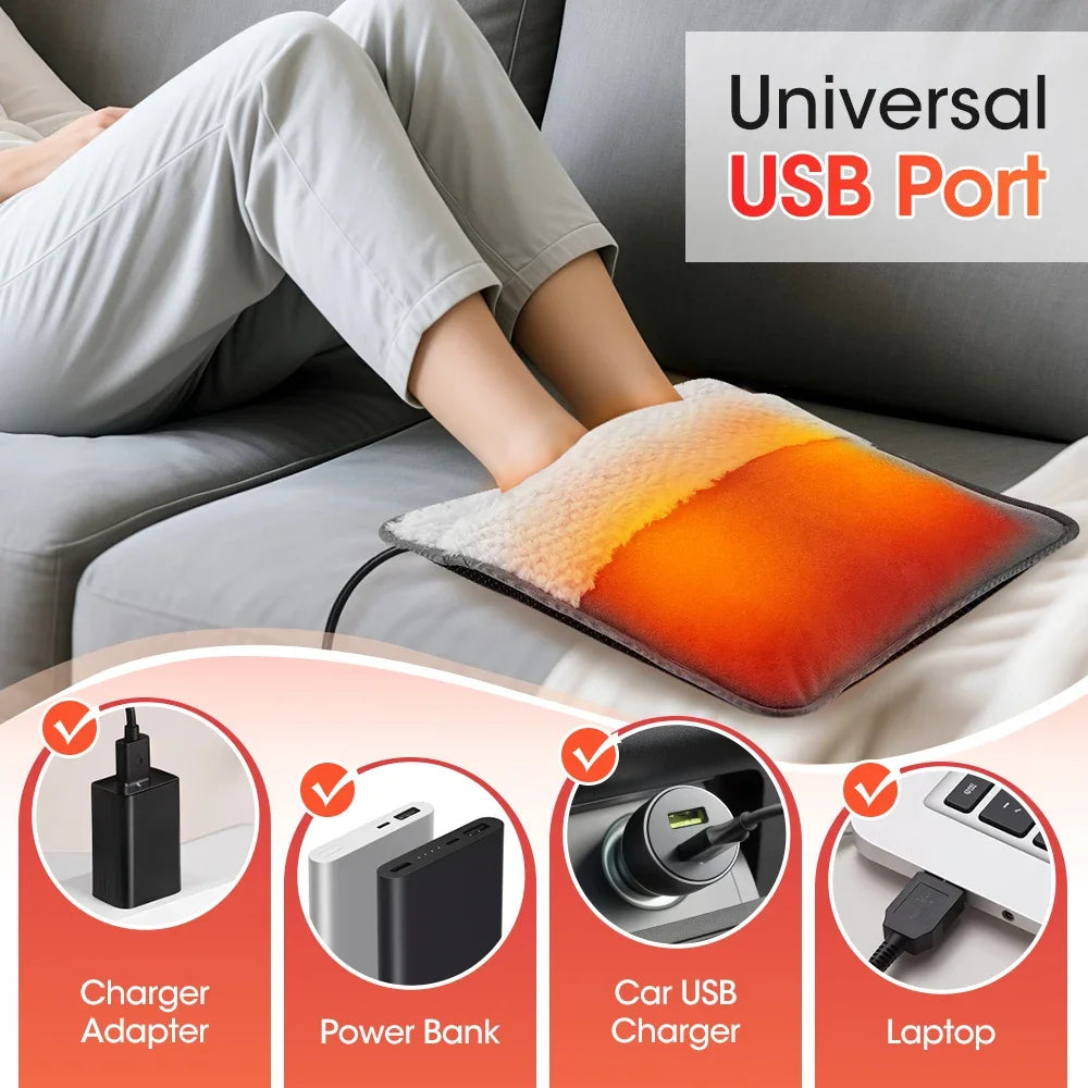 Electric Foot Warmer and Heated Heating Mat for Office Home and Cold Winter Days