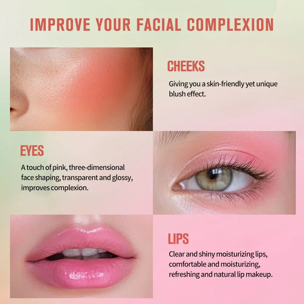 Tinted Moisture Stick and Cream Blush for Natural Makeup Look on the Go - 4