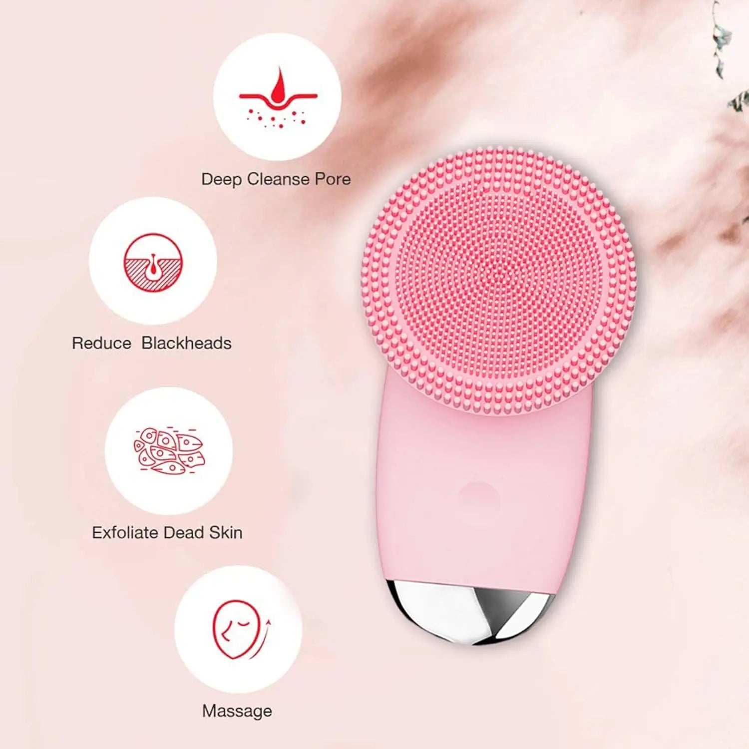 Silicone Face Cleansing Brush and Facial Scrubber for Daily Skin Pore Cleaning - 4