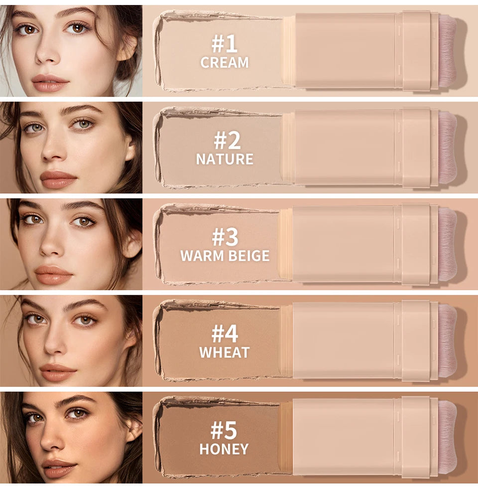 Matte Foundation Stick and Cream Concealer for a Flawless Daily Makeup Look - 8