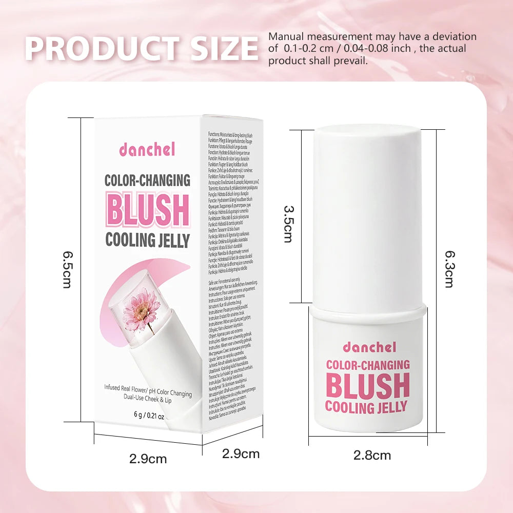 Color Changing Jelly Blush and Floral Tint Stick for Natural Daily Makeup - 16