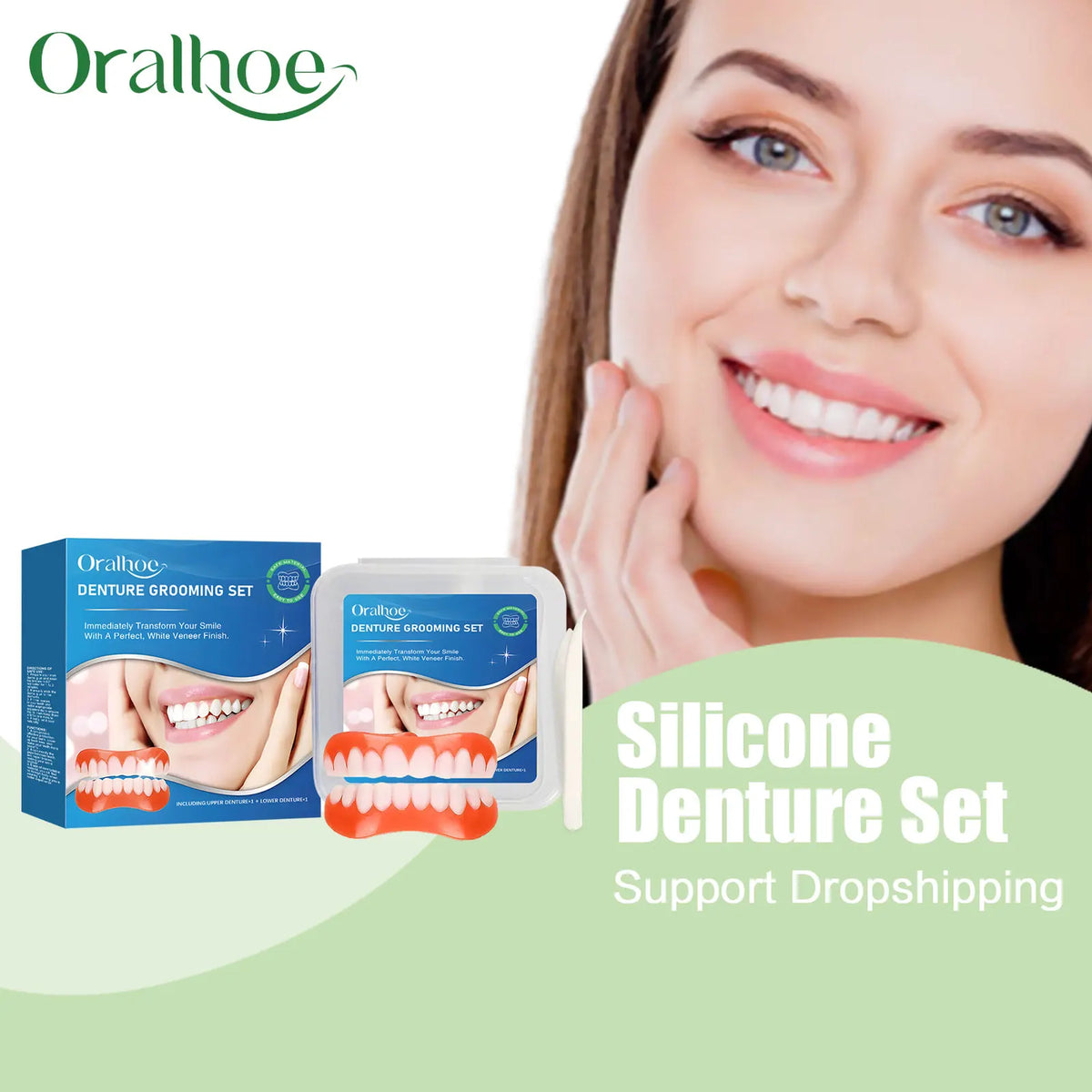 Silicone Denture Set and Temporary Veneers for Restoring Your Perfect Smile