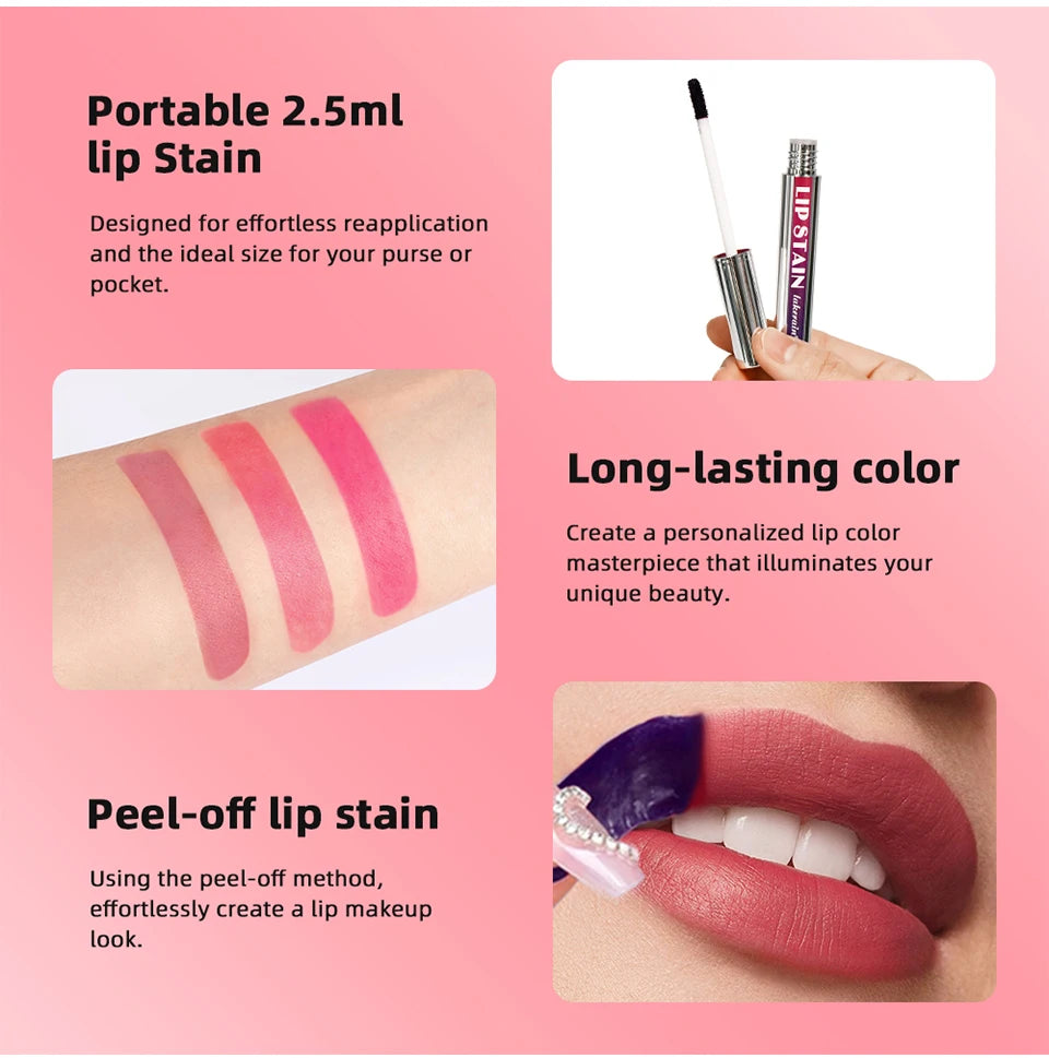 Peel Off Lip Stain and Transfer Proof Lip Tint for Long Lasting Natural Daily Wear