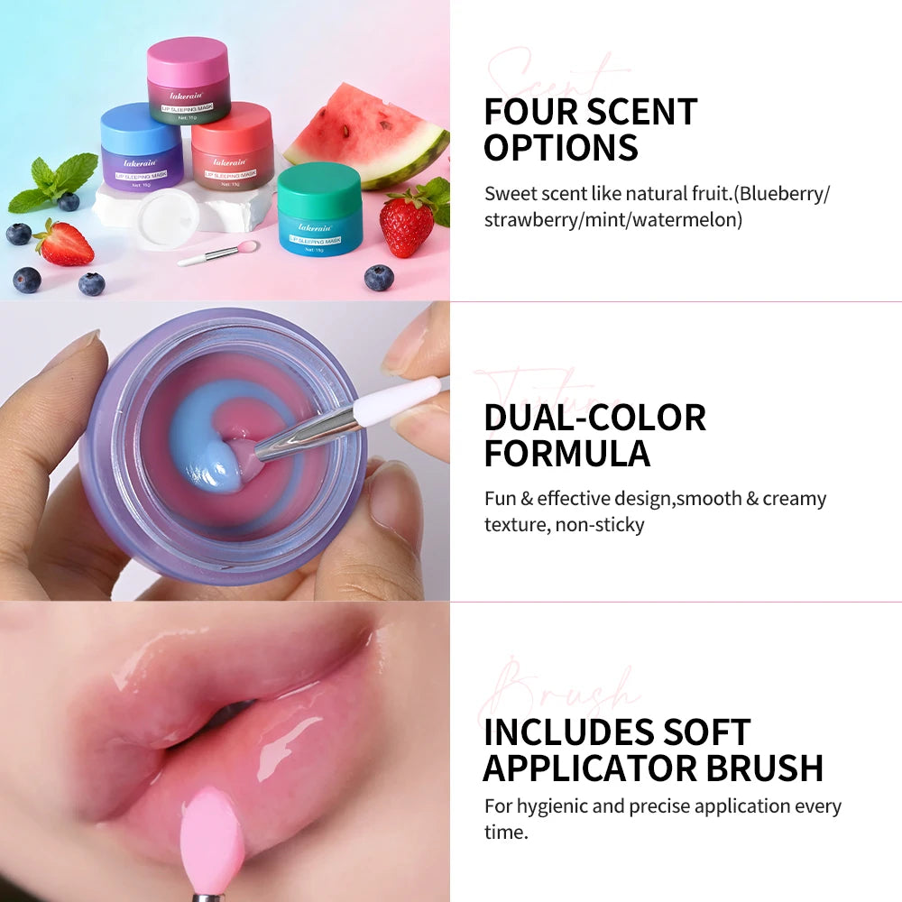 Lip Sleeping Mask and Hydrating Lip Balm for Dry Cracked Lips Overnight Repair - 3