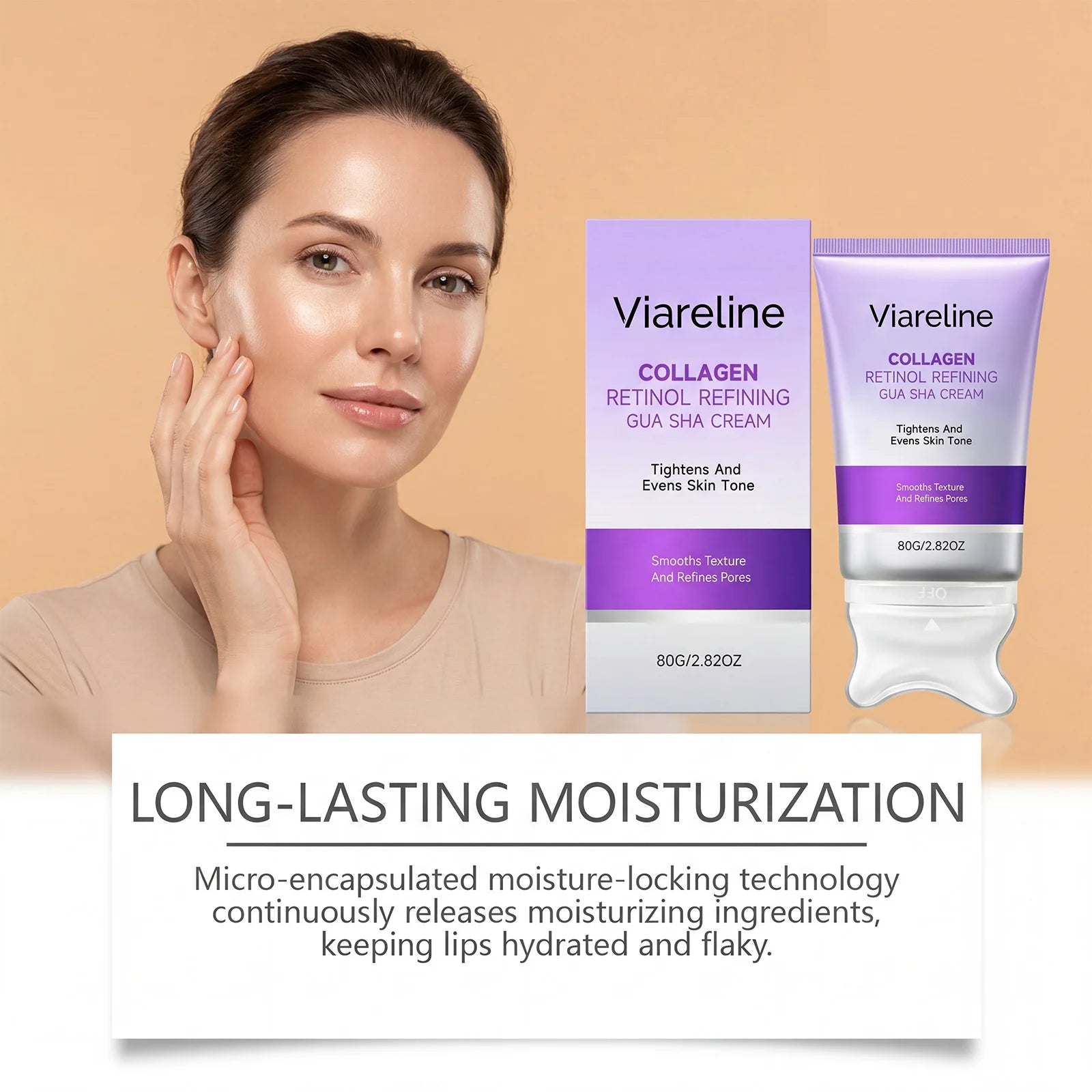 Collagen Retinol Gua Sha Cream and Facial Firming Moisturizer for Daily Lifting - 11