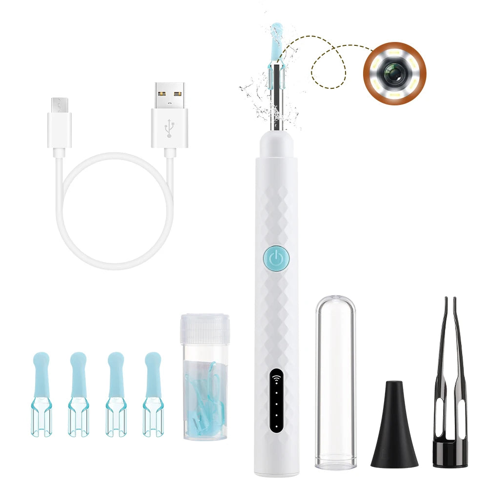 Visual Ear Wax Cleaner and Otoscope Camera for Safe Home Ear Canal Cleaning