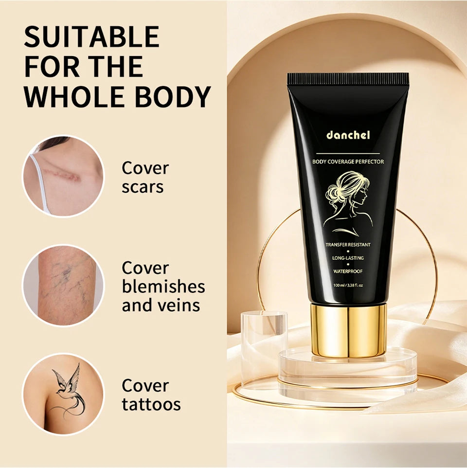 Body Coverage Concealer and Foundation Cream for Hiding Scars and Tattoos - 12