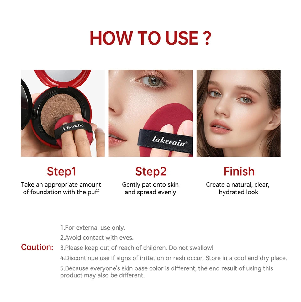 Cushion Foundation Refill and Compact Makeup for Long Lasting Daily Coverage