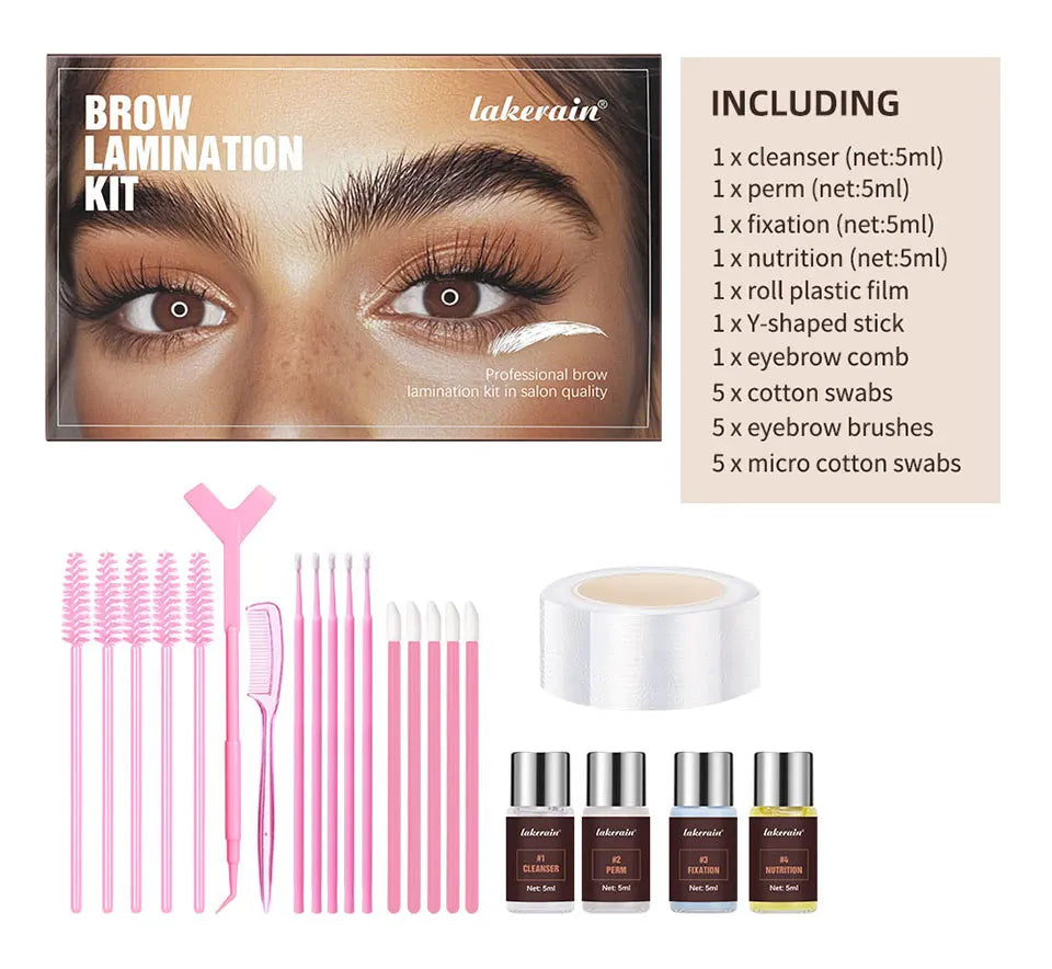 Brow Lamination Kit and Eyebrow Lifting Set for Professional Salon Home Beauty