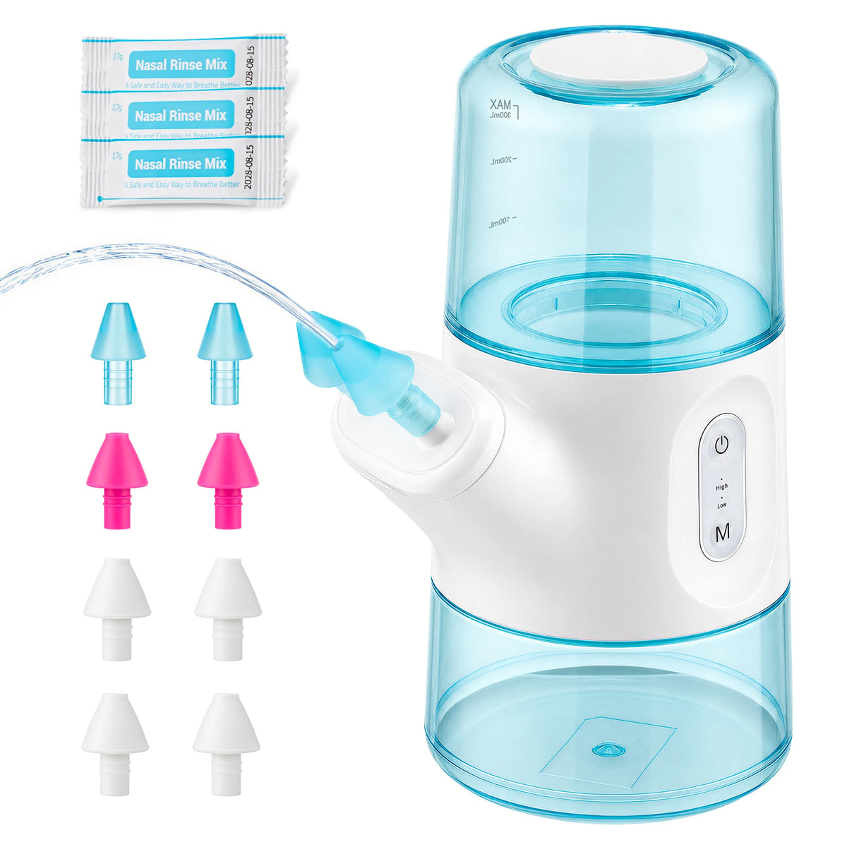 Electric Nasal Irrigator and Nose Cleaner for Daily Sinus Relief at Home