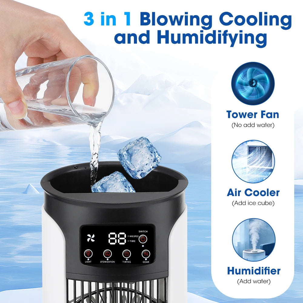 Portable Air Cooling Fan and Desktop Humidifier for Office and Home Cooling - 5