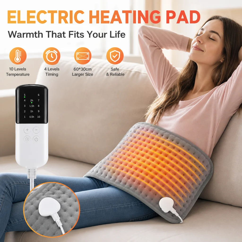 Electric Heating Pad and Thermal Warming Mat for Targeted Pain Relief at Home - 7