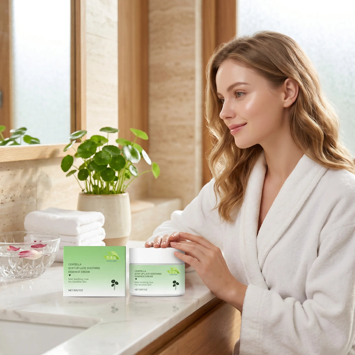 Centella Asiatica Soothing Cream and Calming Moisturizer for Sensitive Skin