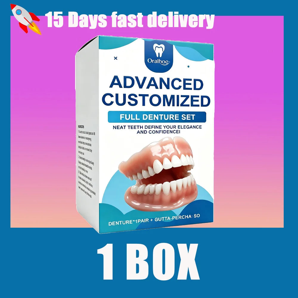 Full Denture Set and Temporary False Teeth Veneers for a Confident Daily Smile - 16