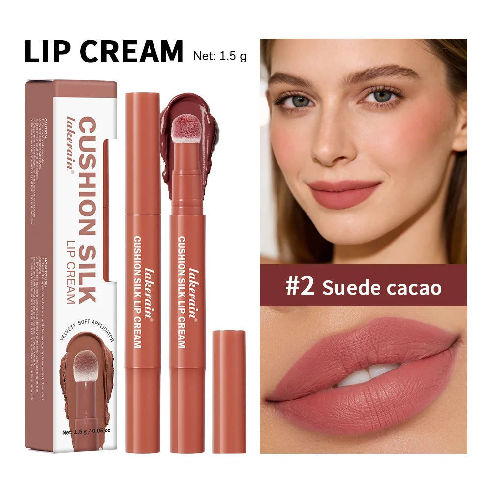 Cushion Silk Lip Cream and Matte Tint for Long Lasting Everyday Makeup Looks - 25