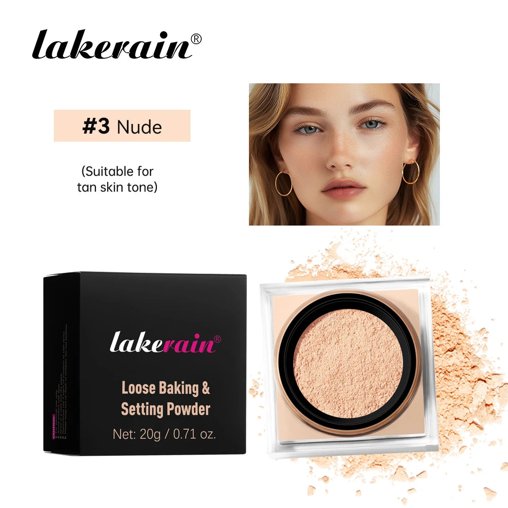 Loose Setting Powder and Finishing Makeup Translucent Powder for Flawless Skin