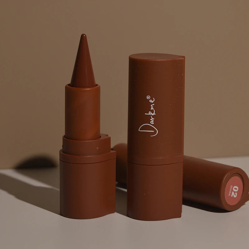 Matte Lip Liner and Velvet Lipstick Pencil for Precise Long Lasting Daily Makeup