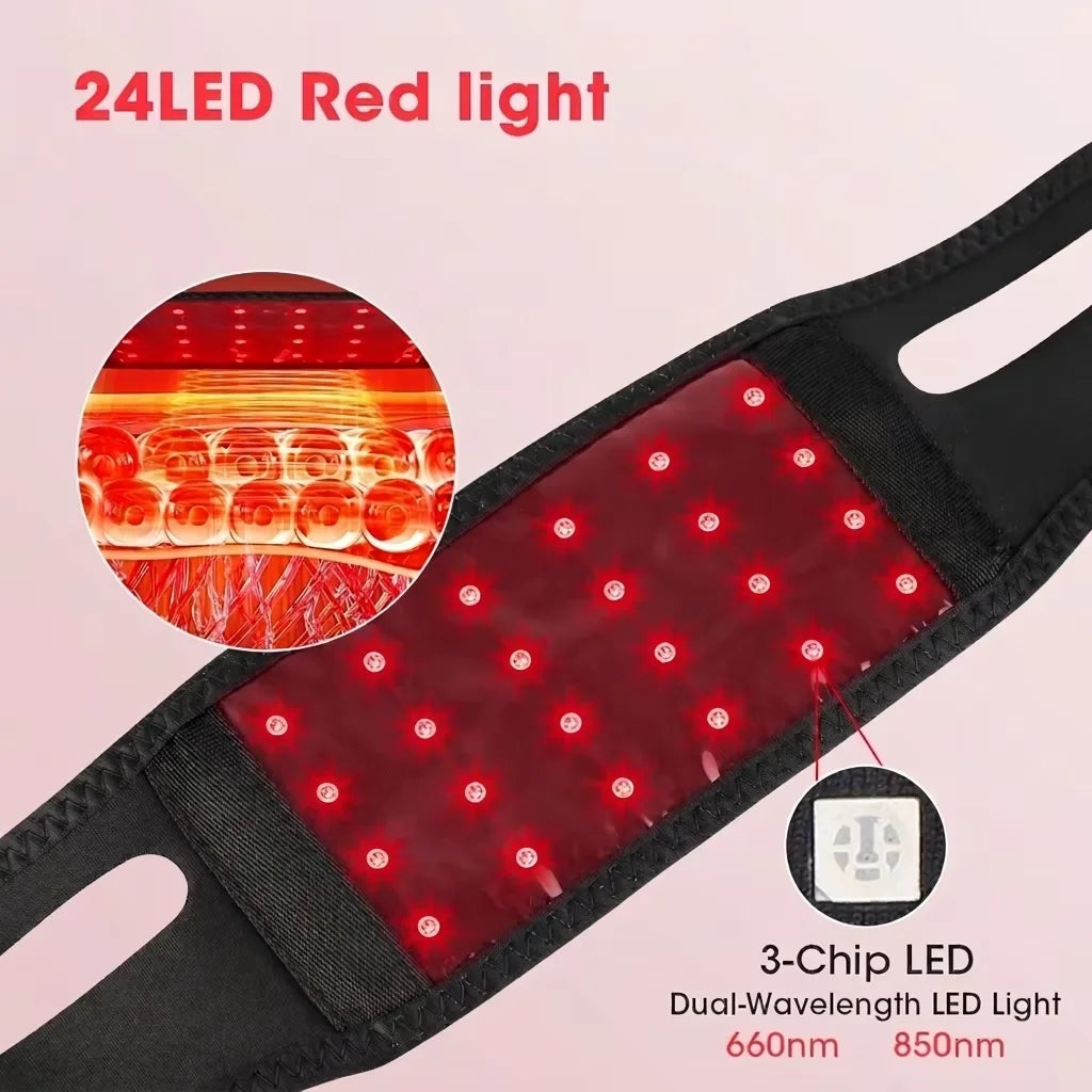 Red Light Therapy Belt and Infrared Heat Wrap for Face Neck and Body Relaxation
