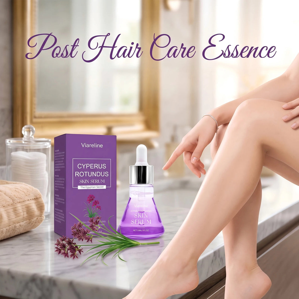 Cyperus Rotundus Skin Serum and Hair Growth Inhibitor for Post Shaving Routine
