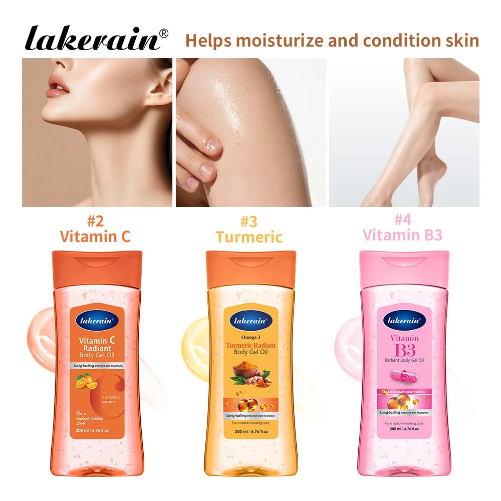 Radiant Body Gel Oil and Moisturizing Skin Treatment for Daily Glowing Skincare