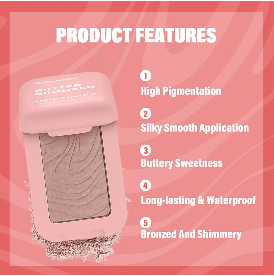 Butter Bronzer and Face Contouring Powder for Natural Sculpted Makeup Looks
