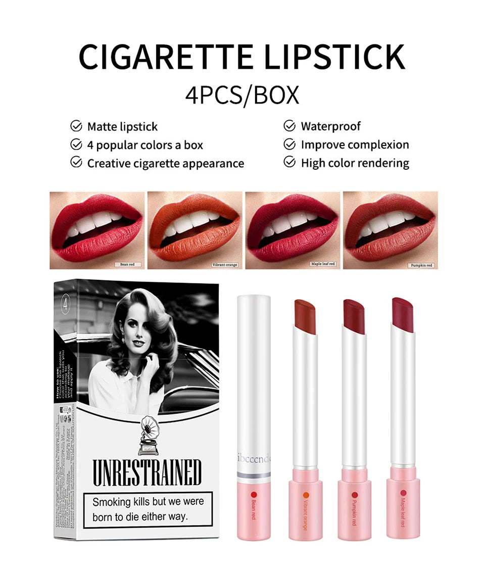 Matte Lipstick Set and Velvet Lip Tint for Daily Makeup and Special Occasions - 8