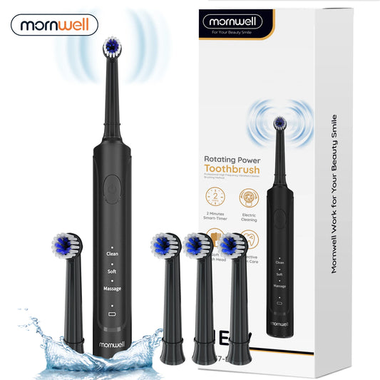 Electric Toothbrush and Rechargeable Sonic Cleaner for Daily Oral Hygiene Care
