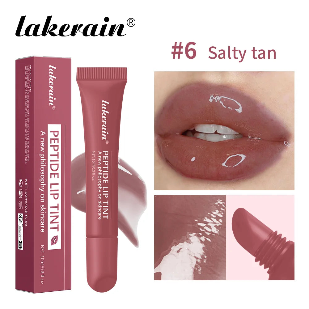 Peptide Lip Tint and Moisturizing Lip Gloss for Daily Hydration and Shine