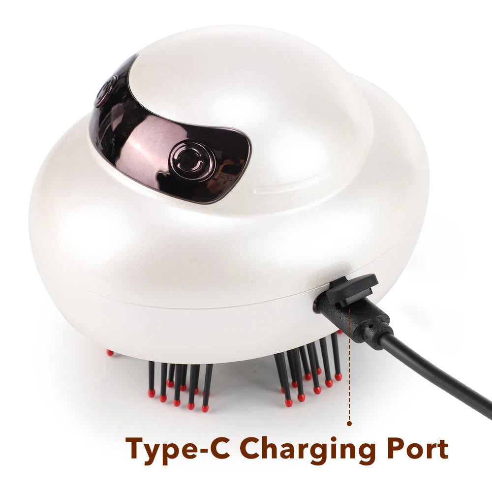 Electric Scalp Massager and Hair Oil Applicator for Daily Refreshing Scalp Care