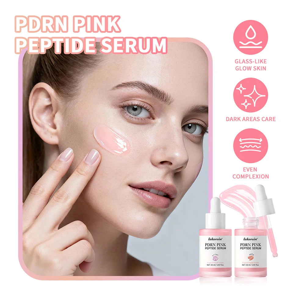 Salmon PDRN Pink Peptide Serum and Glass Skin Hydrating Liquid for Radiant Face