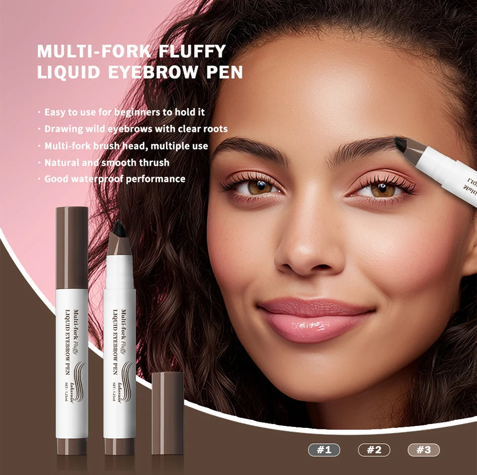 Liquid Eyebrow Pen and Tattoo Brow Tint for Natural Definition and Daily Makeup