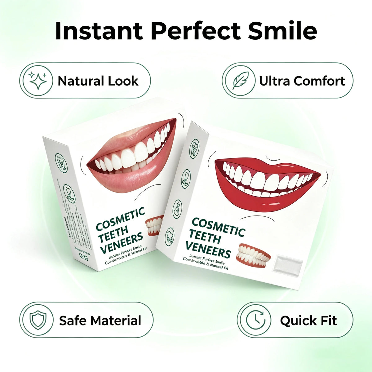 Silicone Full Dentures and Cosmetic False Teeth for Daily Oral Care Comfort