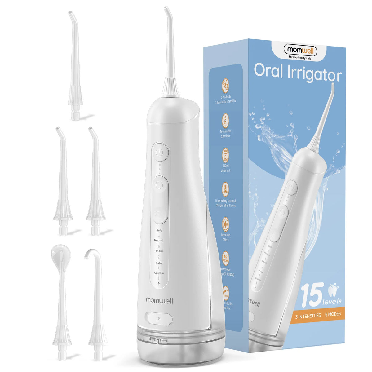 Water Flosser and Cordless Oral Irrigator for Daily Teeth Cleaning and Gum Health