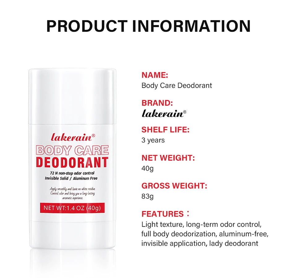 Body Care Deodorant and Full Body Odor Control Balm for Daily Freshness