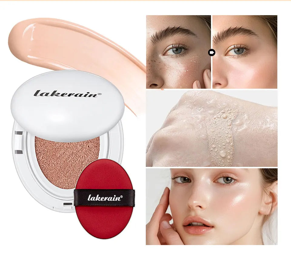 Cream Cushion Foundation and Dewy Glow Makeup for a Natural Hydrated Complexion
