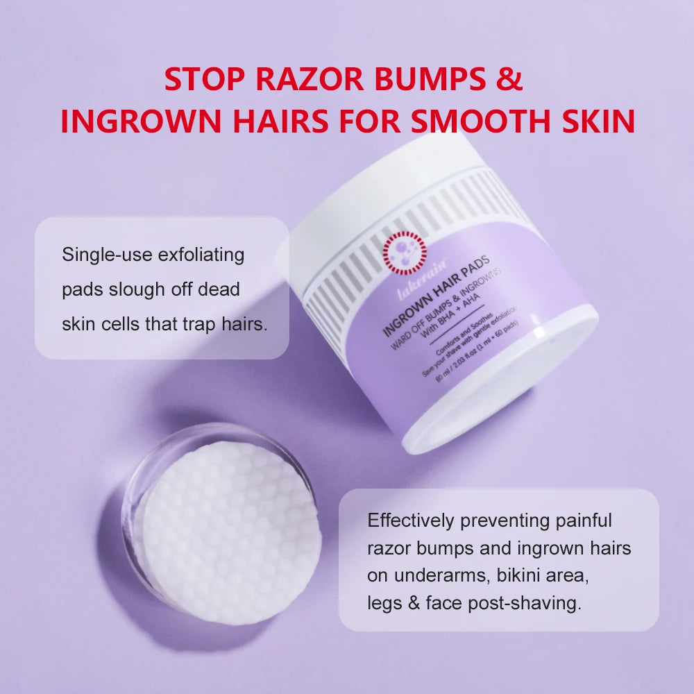 Ingrown Hair Pads and Razor Bump Treatment for Smooth Skin After Shaving
