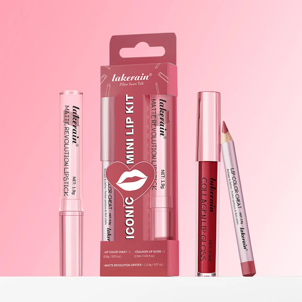 Lip Liner and Lipstick Makeup Set for Perfect Daily and Travel Lip Styling - 19
