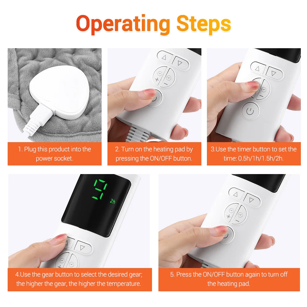 Electric Heating Pad and Thermal Warming Belt for Winter Body Pain Relief