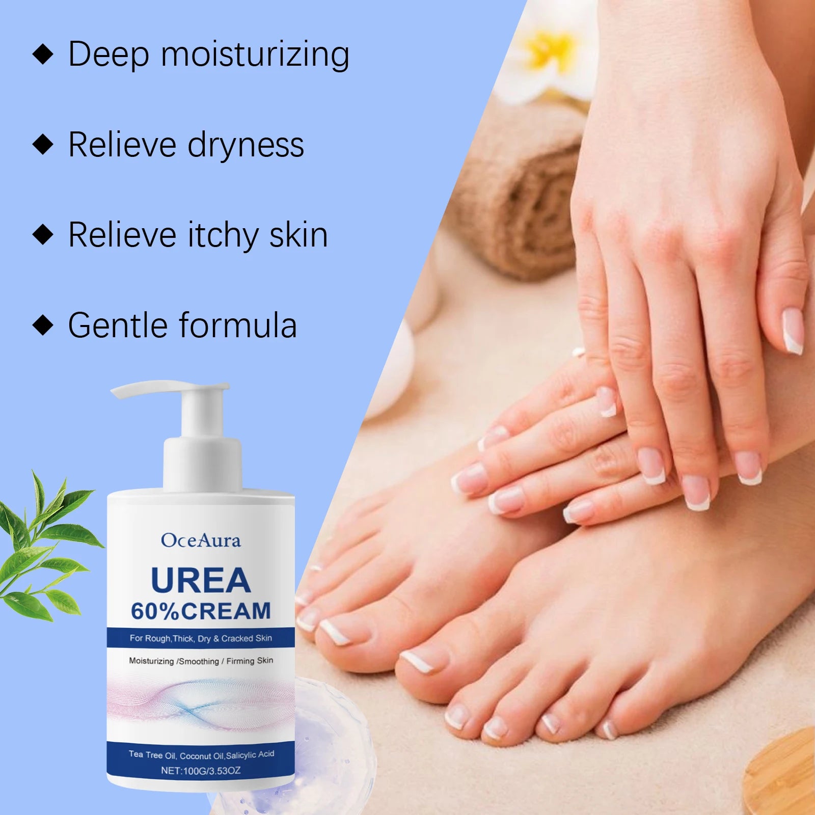 Urea Moisturizing Foot Cream and Cracked Heel Repair for Rough Dry Skin Care - 14