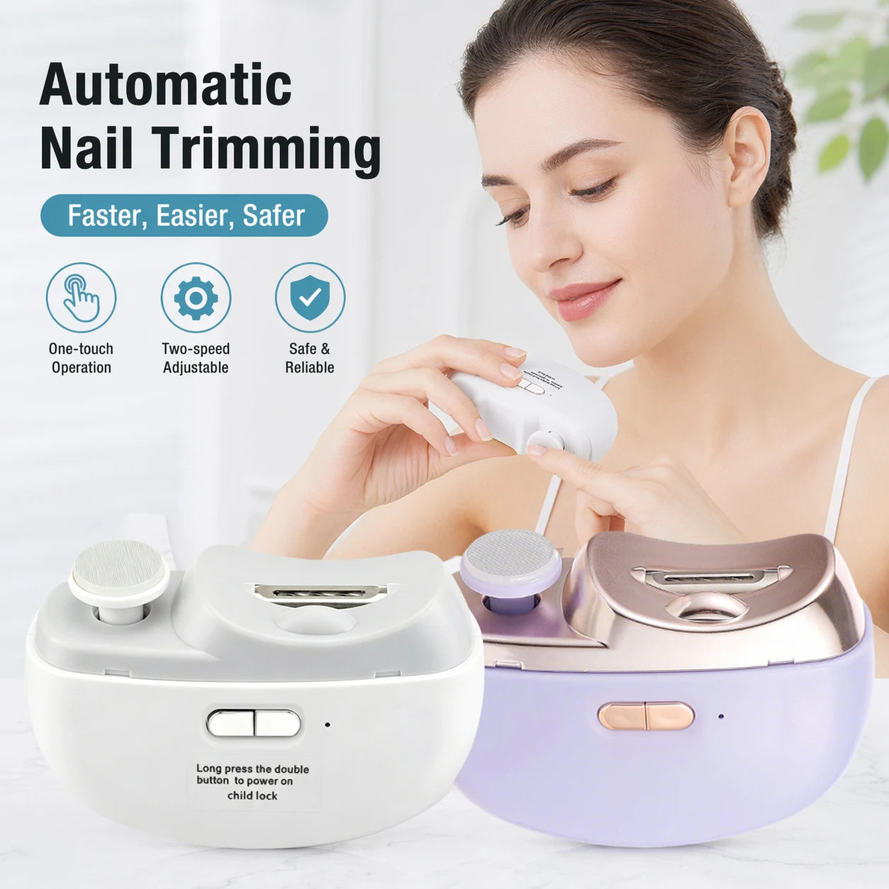 Electric Nail Clipper and Automatic Nail Trimmer for Baby Adult and Elderly - 1