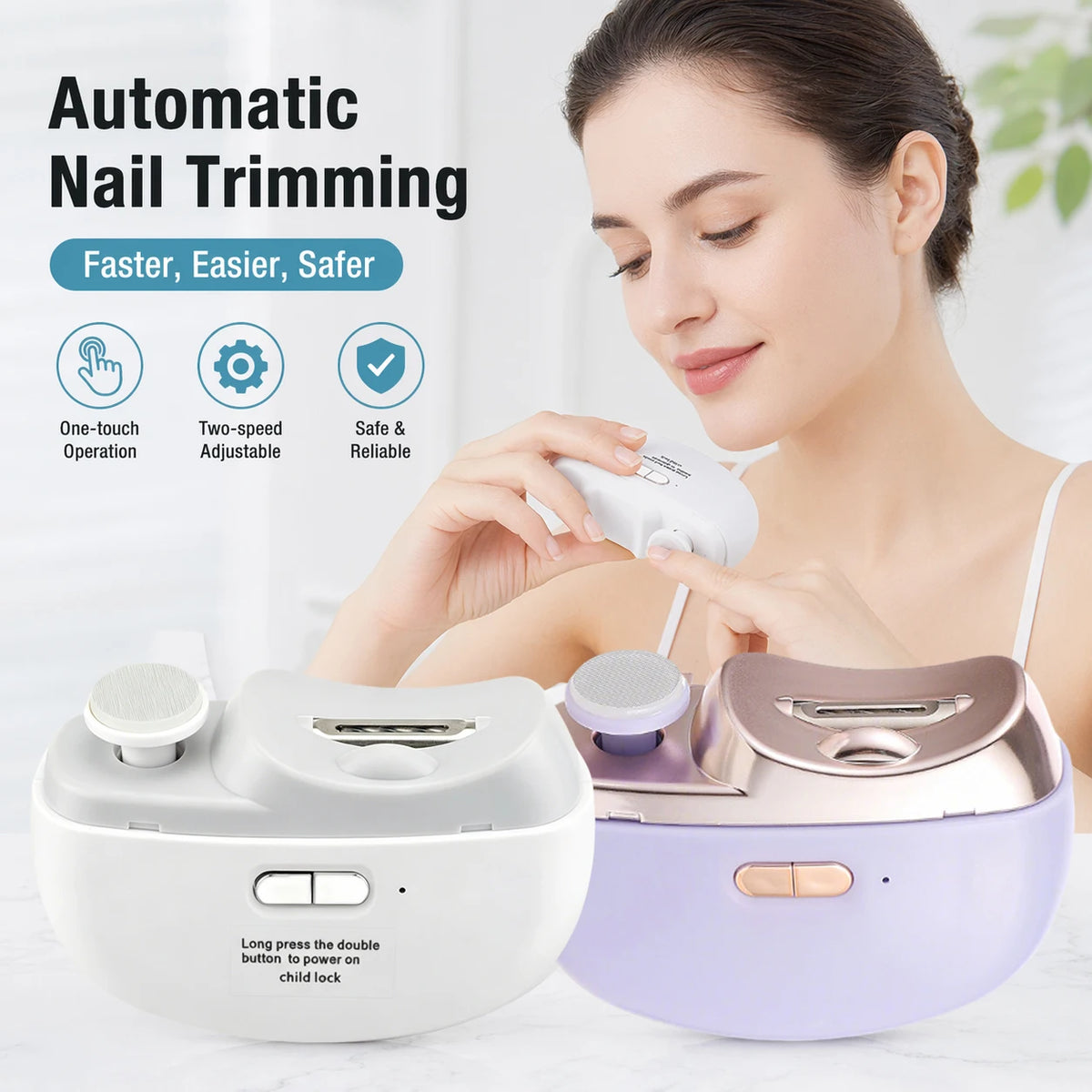 Electric Nail Clipper and Automatic Nail Trimmer for Baby Adult and Elderly