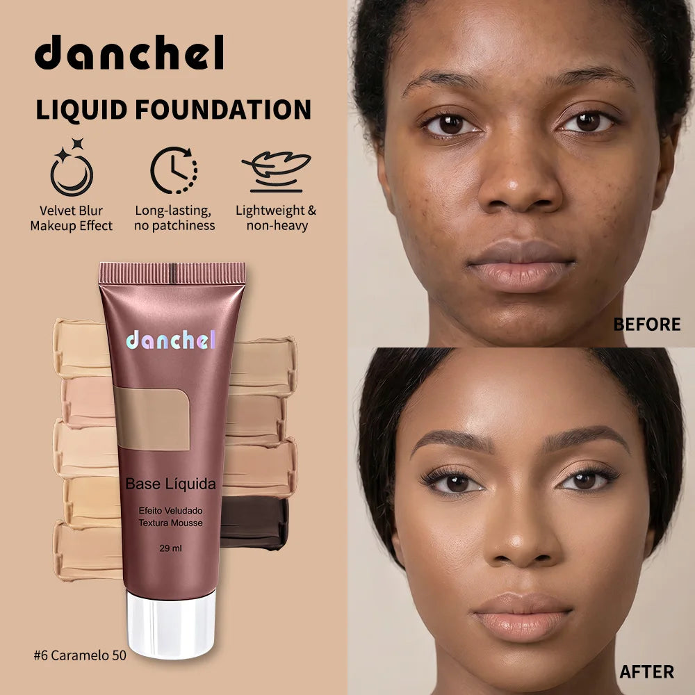 Liquid Foundation and Velvet Matte Makeup Base for Flawless Daily Face Coverage - 2