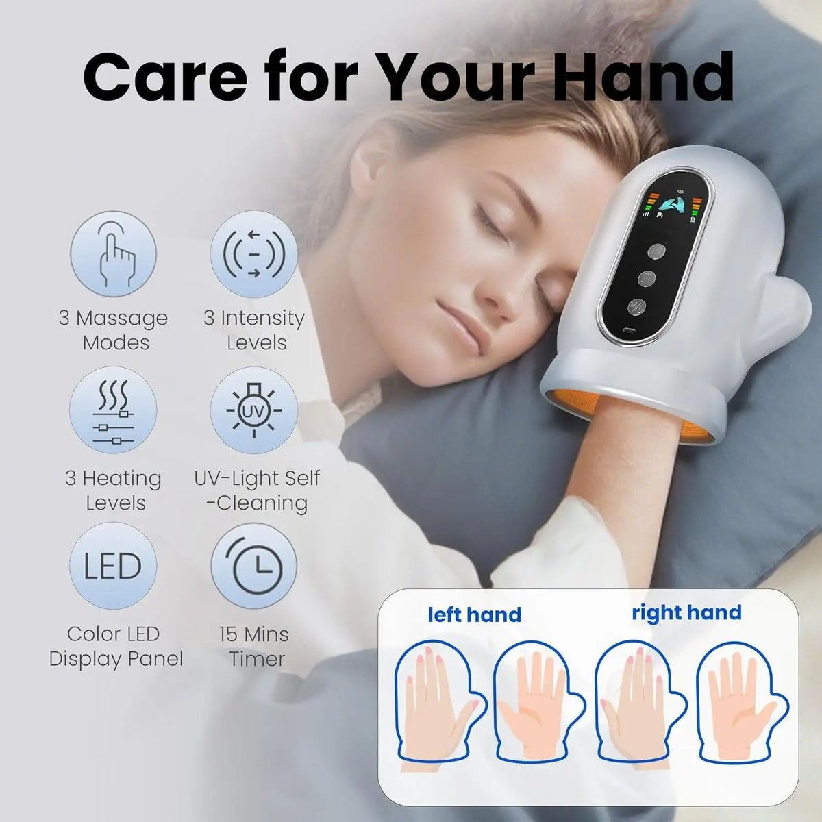 Hand Massager and Electric Palm Compression Machine for Pain Relief and Recovery